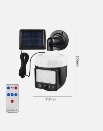 Camere Video Supraveghere - Lampa Solara Tip Camera Rotativa 360 Grade cu Panou Separata si Senzor de Miscare