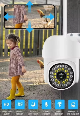 Camera Supraveghere Exterior cu Microfon, Rezolutie Full HD, Vedere Nocturna [2]