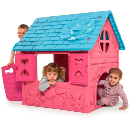 Jucarii Exterior - Casuta copii Roz 106x98x90 cm Dohany