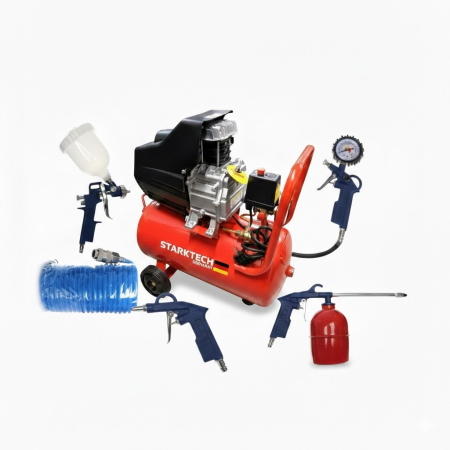 Compresoare Aer - Compresor Aer 50L 1,5Kw 8 Bar plus 5 Accesorii Starktech Germany