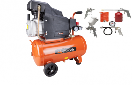 Compresor Aer 50L 1500W 2CP 8 Bar si 5 Accesorii