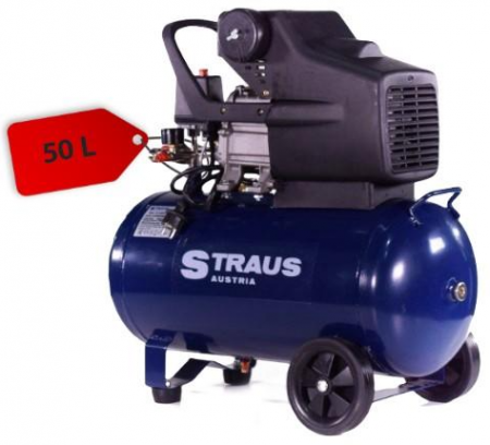 Compresor Aer Straus Austria 50L 1500w 8 bari plus accesorii