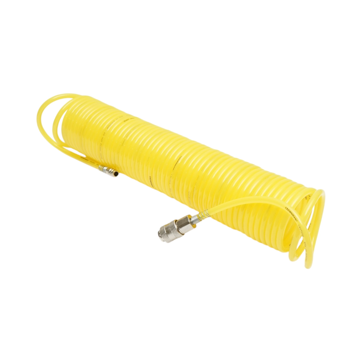 Accesorii - Furtun aer comprimat spiralat 10m,5mm, cupla rapida 1/4 Crownman