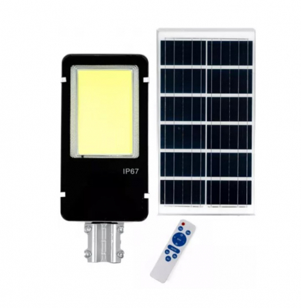 Lampa Solara 500W IP 65 6500K cu suport si panou solar si telecomanda