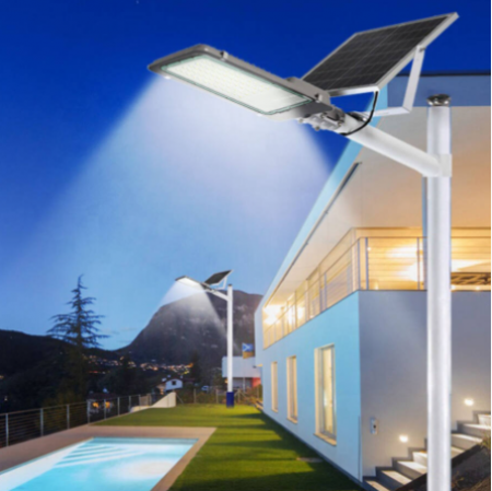 Lampa Solara Aluminiu 200W cu panou si suport si telecomanda [2]