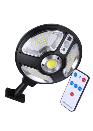 Lampa Solara Rotunda cu Senzor de Miscare, Suport Reglabil 360, IPX65 si Telecomanda [4]