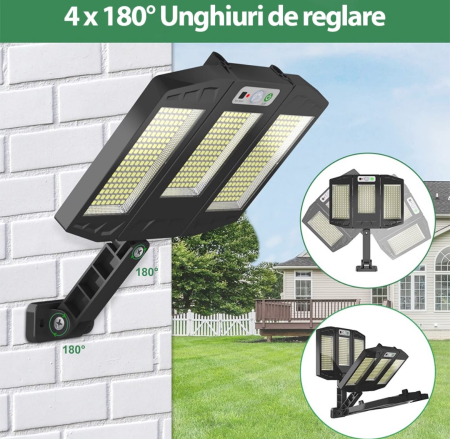 Lampă Triplă Solară de Perete cu Senzor de Mișcare [1]
