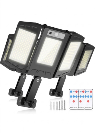 Set 3 bucati Lampă Triplă Solară de Perete cu Senzor de Mișcare [1]