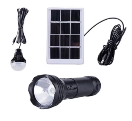 Lanternă LED 3W cu Bec LED și Panou Solar Reîncărcabilă [0]