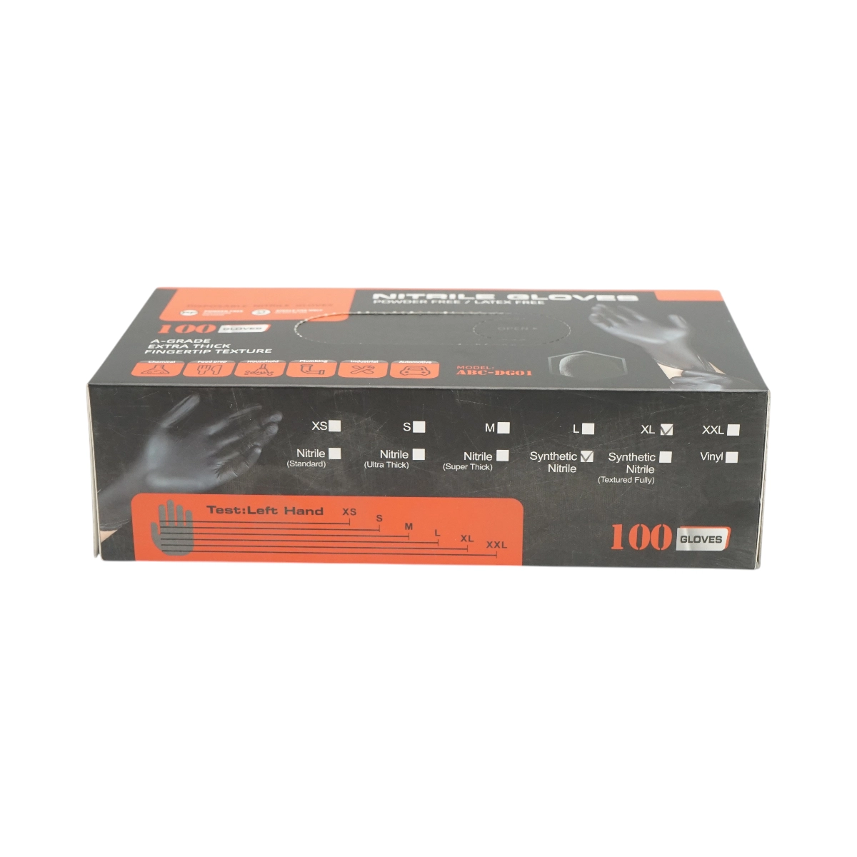 Manusi din nitril sintetic negre nepudrate marimea XL 100 buc/cutie [2]