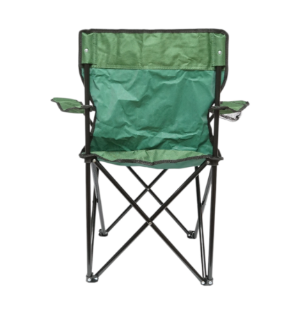 Scaun Camping Pliabil Verde cu Suport Pahar, Husa Transport, Structura Metalica 50x80x80cm [3]