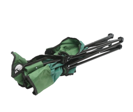 Scaun Camping Pliabil Verde cu Suport Pahar, Husa Transport, Structura Metalica 50x80x80cm [5]