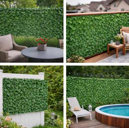 Corturi Pavilioane - Gard viu artificial verde decorativ cu frunze iedera 300x100cm