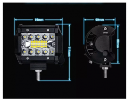 Proiector LED Auto Offroad 60W/12V-24V, Dreptunghiular [1]