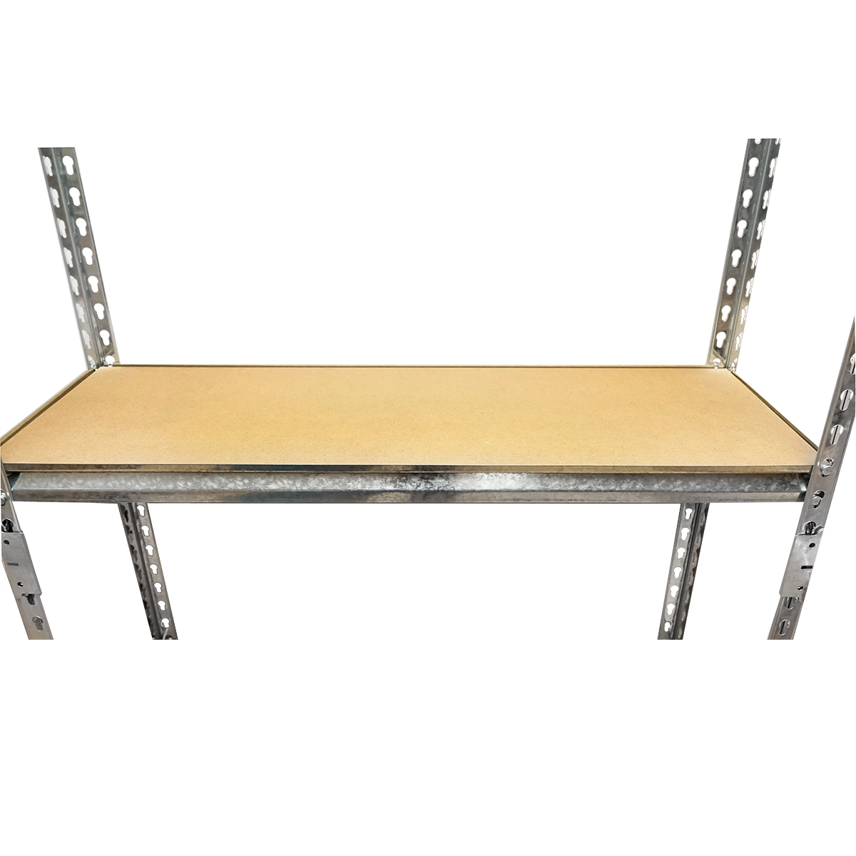 Raft metalic cu 5 polite MDF, 180x90x30cm, 120kg/polita, montaj fara suruburi Breckner Germany [3]