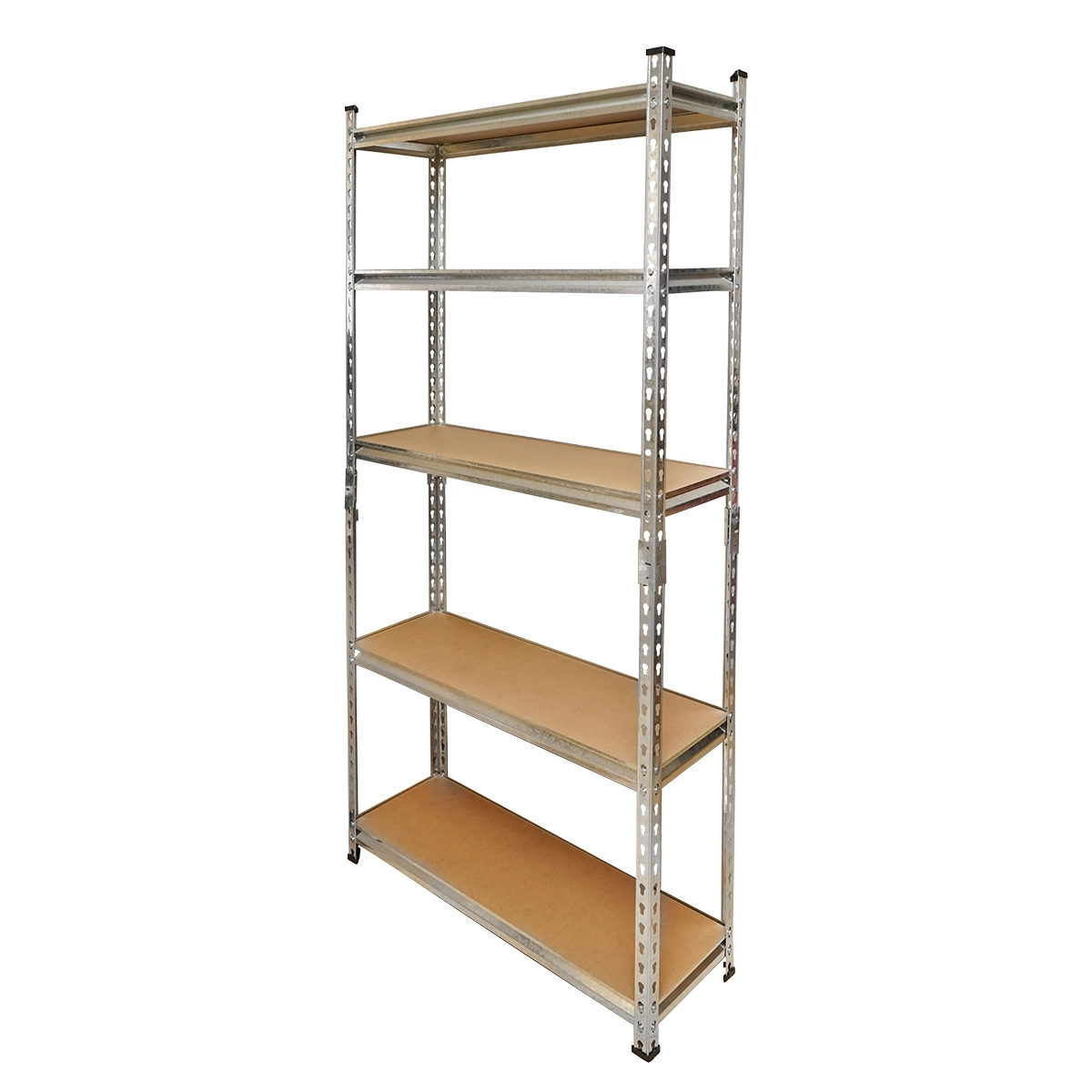 Raft metalic cu 5 polite MDF, 180x90x30cm, 120kg/polita, montaj fara suruburi Breckner Germany [1]