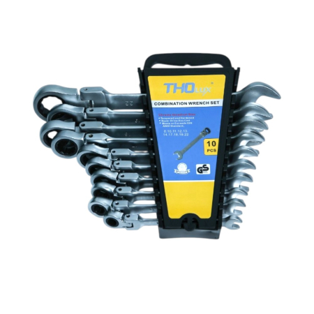 Dulap-Scule-Truse - Set chei combinate Articulate si inelare cu clichet 8-22mm 10 piese SMT24