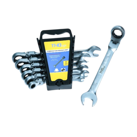 Set chei combinate Articulate si inelare cu clichet 8-19mm 7 piese SMT24 [0]
