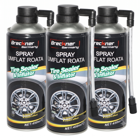 Consumabile,Accesorii - Set 3 bucati Spray umflat roti cu silicon reparat fisuri anvelopa