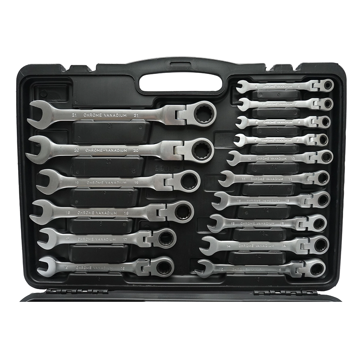 Trusă de scule profesională set 22 chei combinate cu clichet articulat CrV 6–32 mm Breckner Germany [3]
