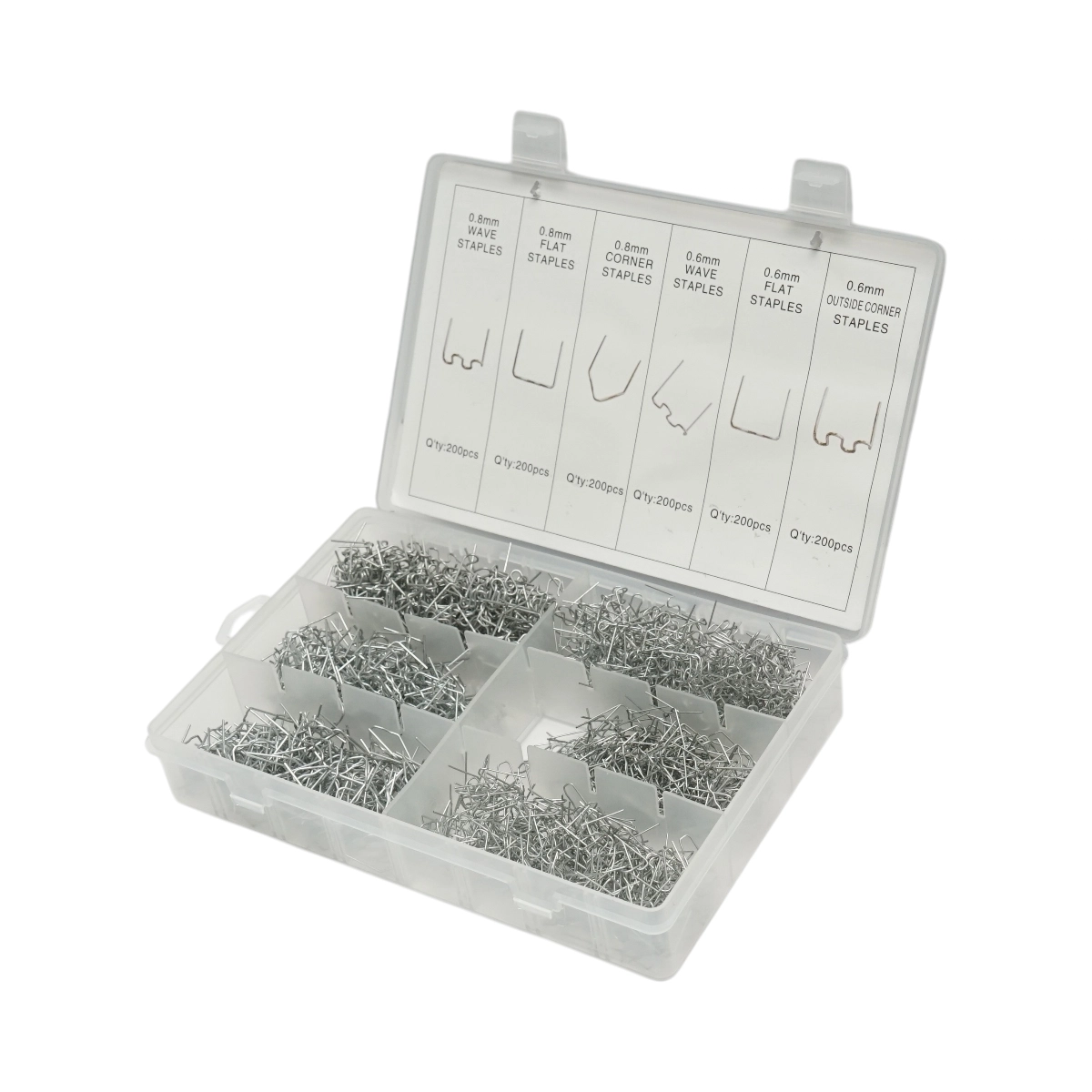 Accesorii - Trusa capse pentru pistol lipit plastic 1200 piese Breckner Germany