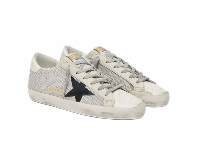 Golden Goose Super-Star in leather with Black star [2]