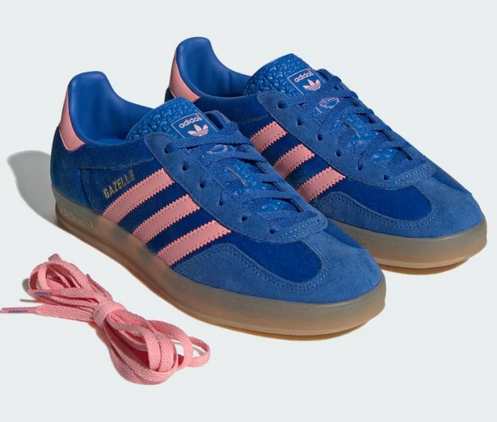 adidas Gazelle Indoor Blue Semi Pink Spark (Women's) [2]