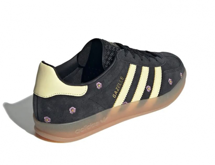 adidas Gazelle Indoor Core Black Almost Yellow Floral (Women's) [3]