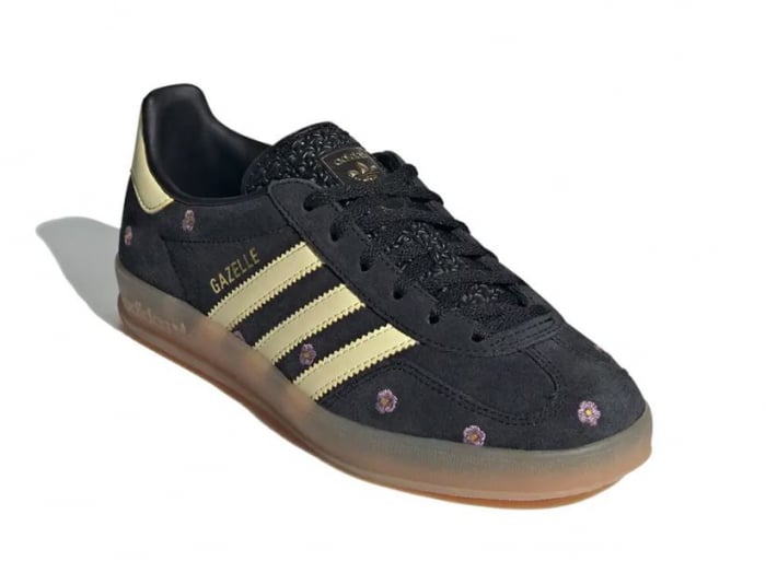 adidas Gazelle Indoor Core Black Almost Yellow Floral (Women's) [2]
