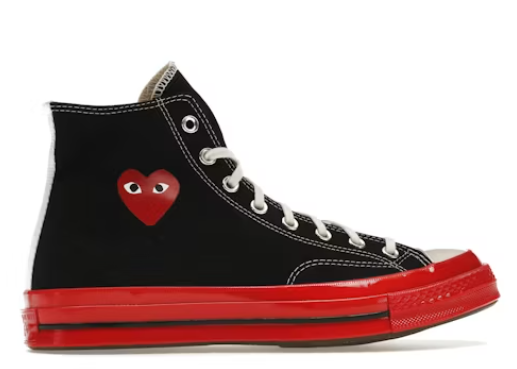 Converse Chuck Taylor All Star 70 HiComme des Garcons PLAY Black Red Midsole [2]