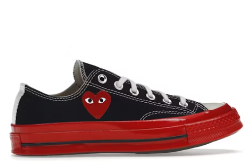 Converse Chuck Taylor All Star 70 OxComme des Garcons PLAY Black Red Midsole [2]