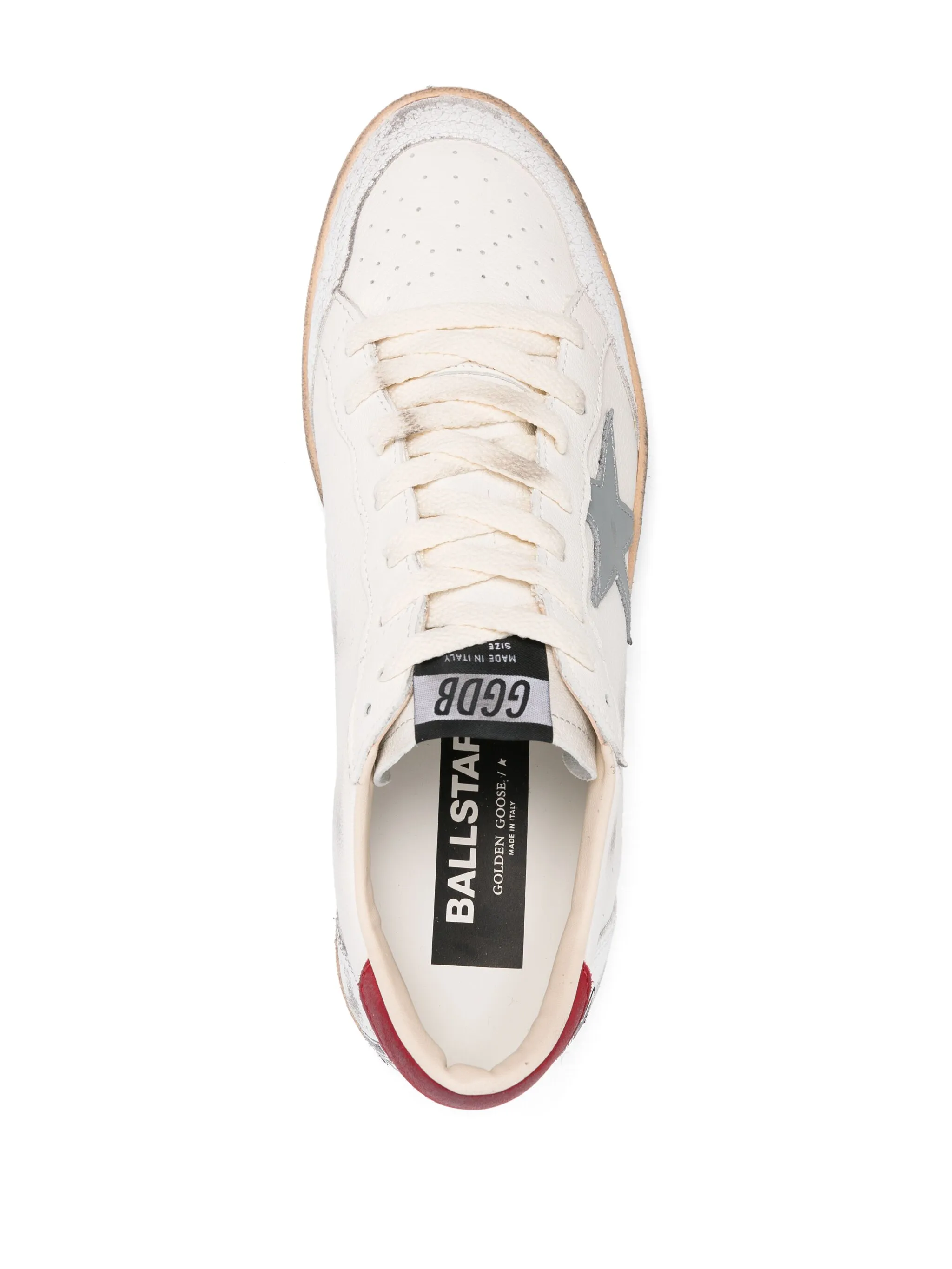 Golden Goose Ball-Star barbat alb stea gri heel tab rosu [3]