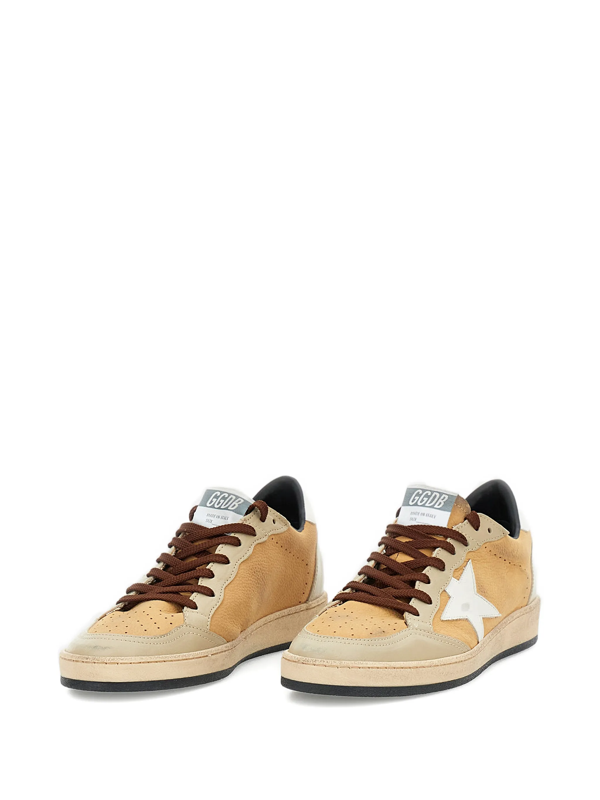 Golden Goose Ball-Star barbat bej mustar stea alba [3]