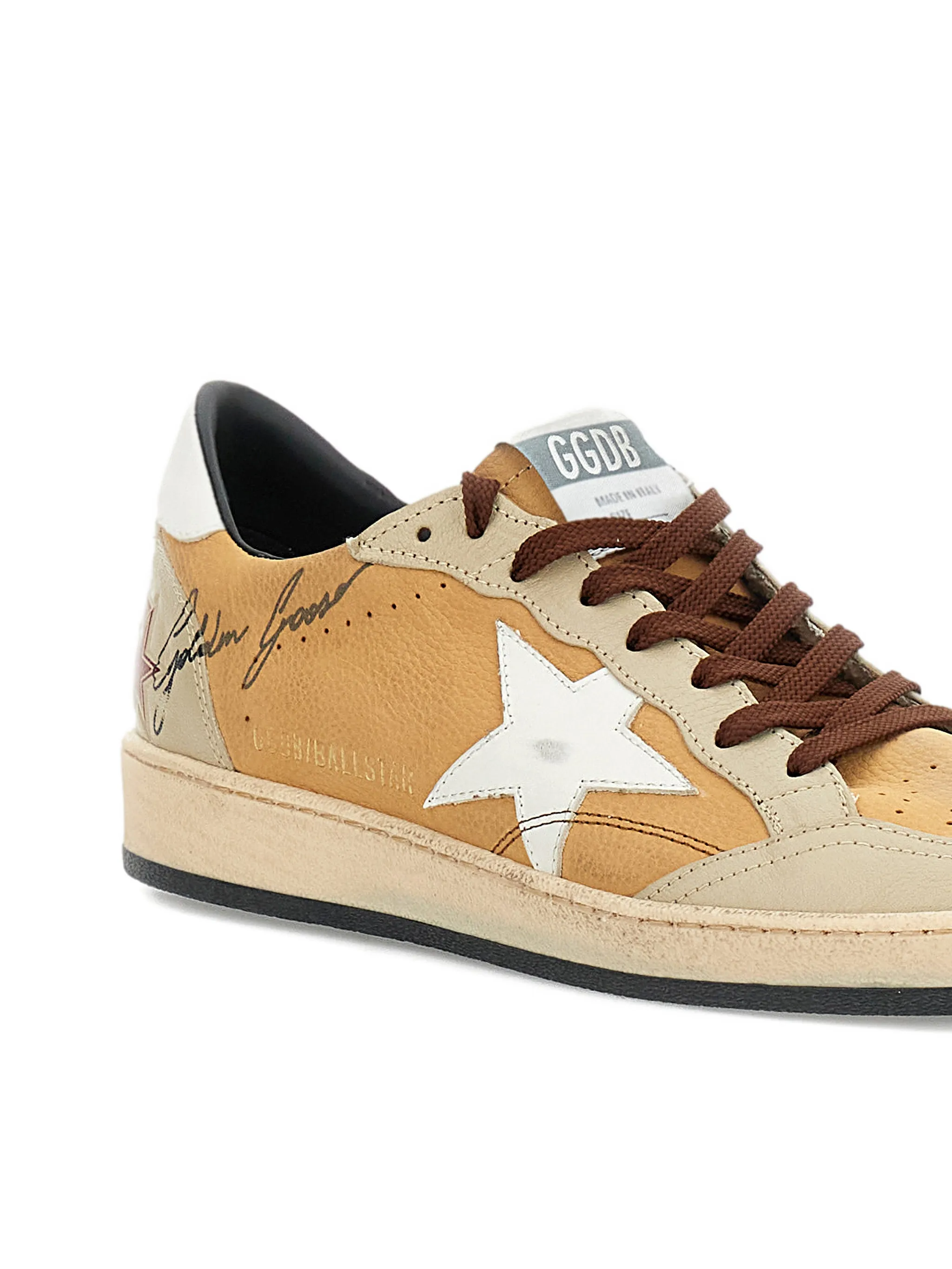 Golden Goose Ball-Star barbat bej mustar stea alba [2]