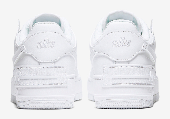 Nike Air Force 1 Low Shadow Triple White (Women's) [4]