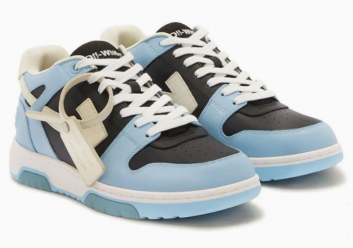 OFF-WHITE Out Of Office OOO Low Tops Light Blue Black [2]