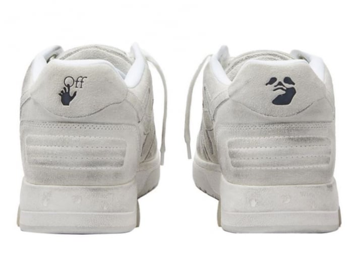 OFF-WHITE Out of Office "OOO" Low Tops Vanilla White Suede [4]