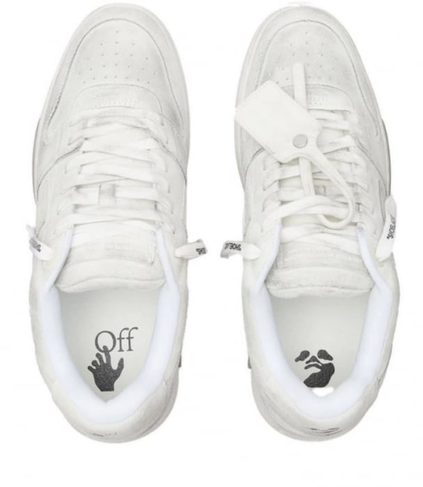OFF-WHITE Out of Office "OOO" Low Tops Vanilla White Suede [3]