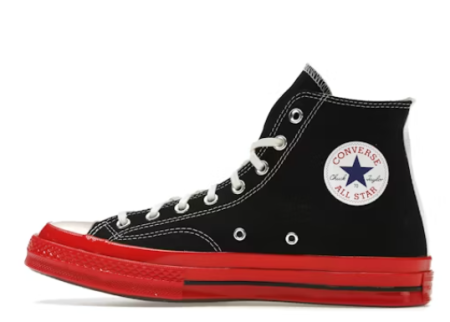 Chuck Taylor - Converse Chuck Taylor All Star 70 HiComme des Garcons PLAY Black Red Midsole