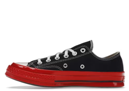 Chuck Taylor - Converse Chuck Taylor All Star 70 OxComme des Garcons PLAY Black Red Midsole
