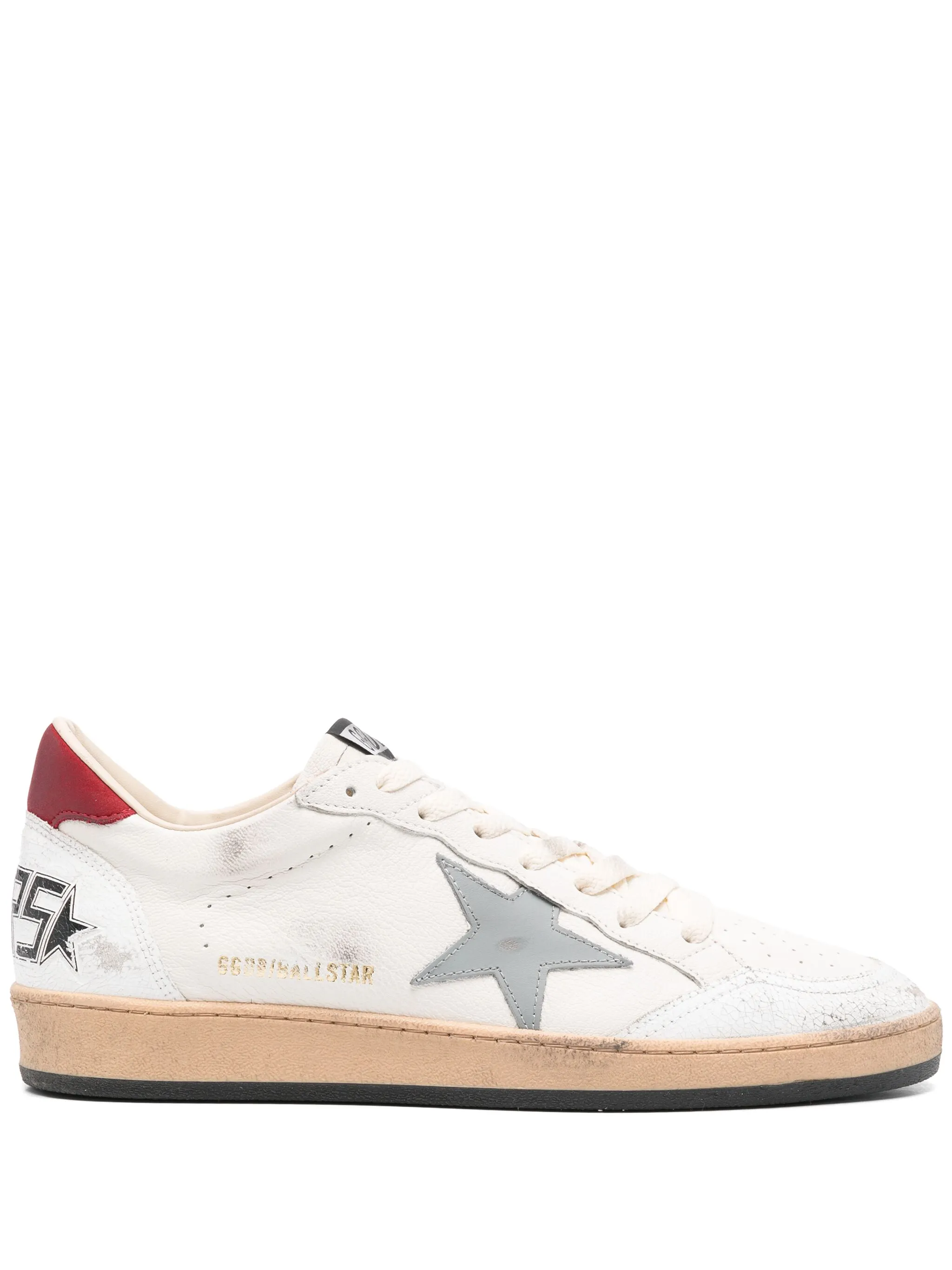 OFF-White - Golden Goose Ball-Star barbat alb stea gri heel tab rosu