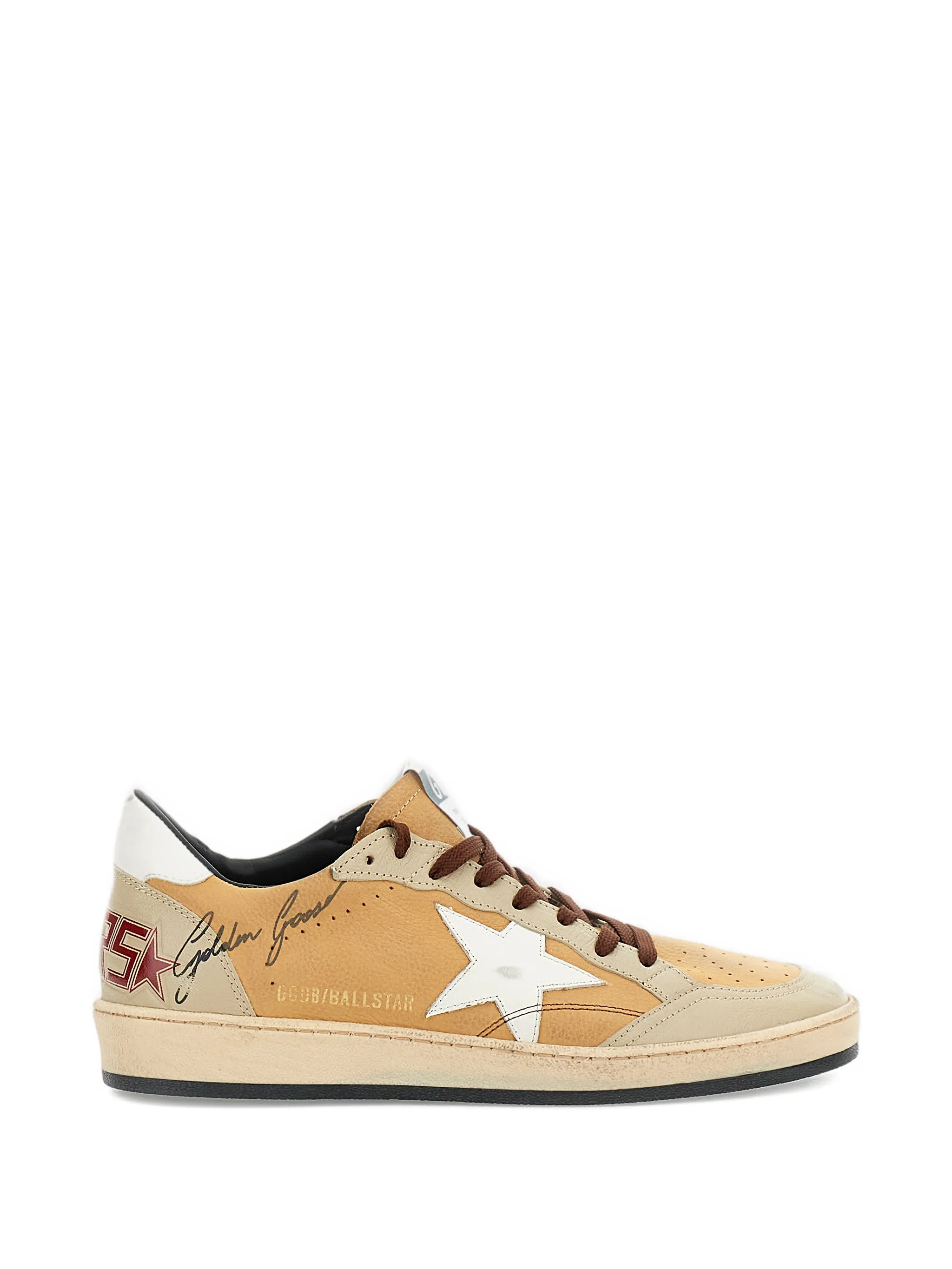 OFF-White - Golden Goose Ball-Star barbat bej mustar stea alba