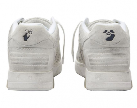 OFF-WHITE Out of Office "OOO" Low Tops Vanilla White Suede [3]