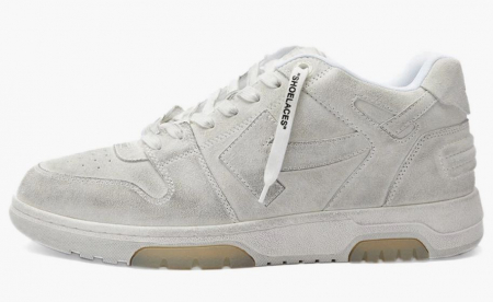 OFF-WHITE Out of Office "OOO" Low Tops Vanilla White Suede [0]