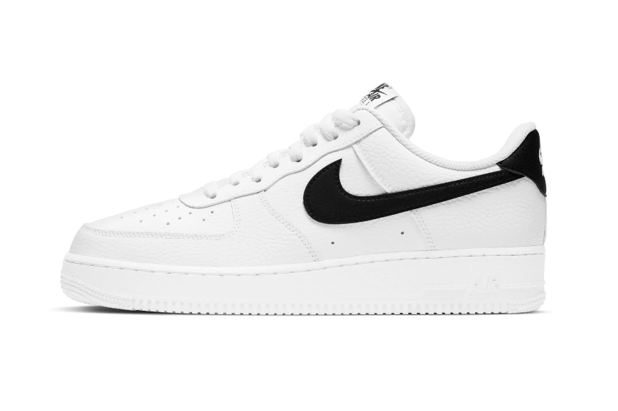 Pantofi sport Nike Air Force 1 '07 White Black Pebbled Leather