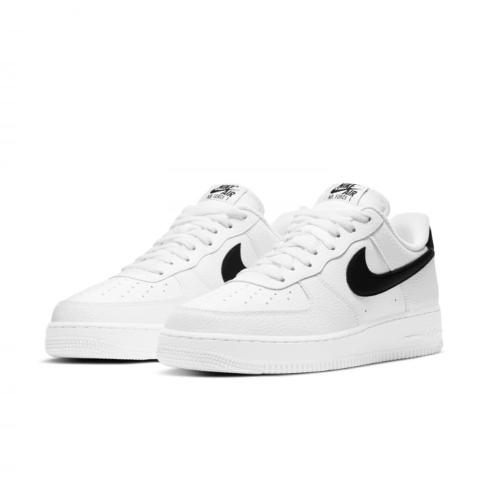 SNEAKERS BARBATI Pantofi sport Nike Air Force 1 '07 White Black Pebbled Leather - sneakerit.ro [2]