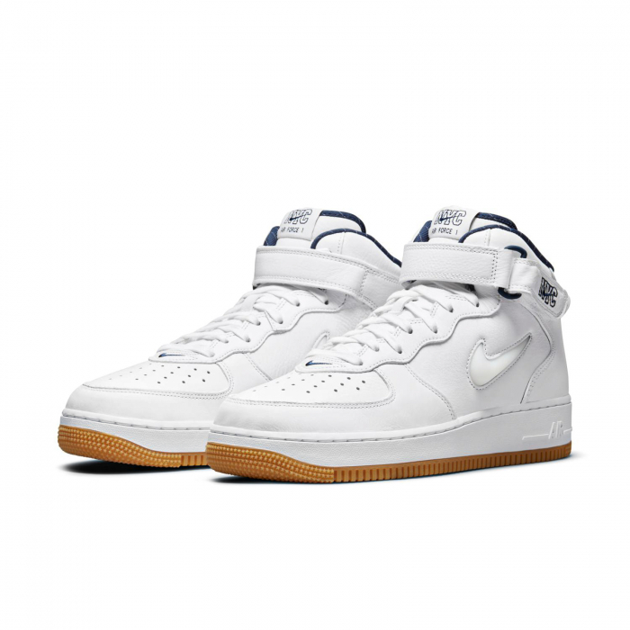 Nike Pantofi sport Nike Air Force 1 Mid Qs Jewel NYC White Midnight Navy - sneakerit.ro [2]