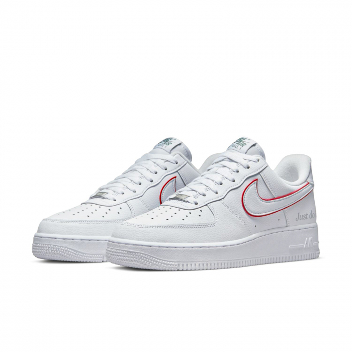 Nike Pantofi sport Nike Air Force 1 Ilg Just Do It White Noble Green Metallic Silver University Red - sneakerit.ro [2]