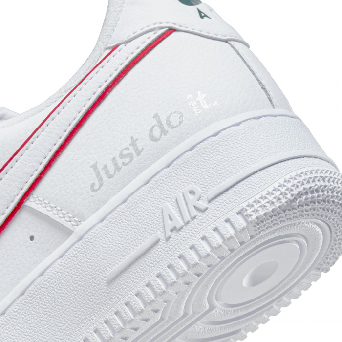 Nike Pantofi sport Nike Air Force 1 Ilg Just Do It White Noble Green Metallic Silver University Red - sneakerit.ro [5]