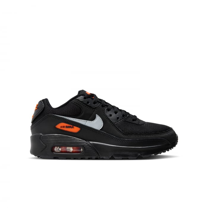 Air max 90 essential black hot sale and silver